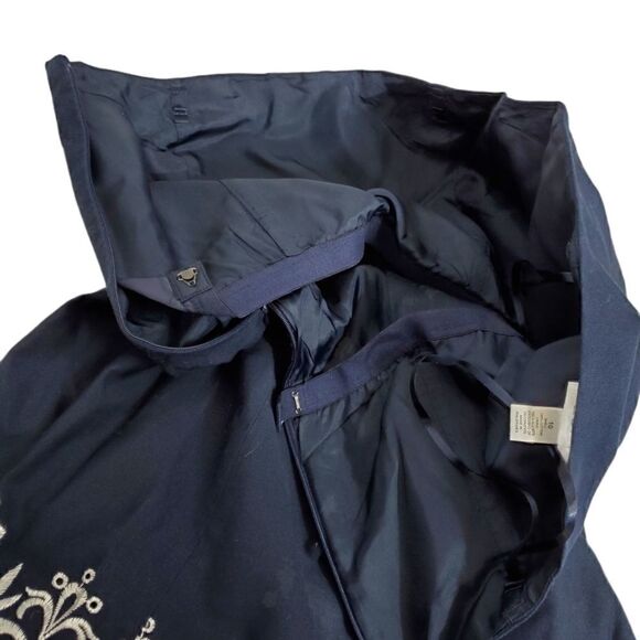 Loft Cotton Strapless Navy Midi Dress - Picture 7 of 9